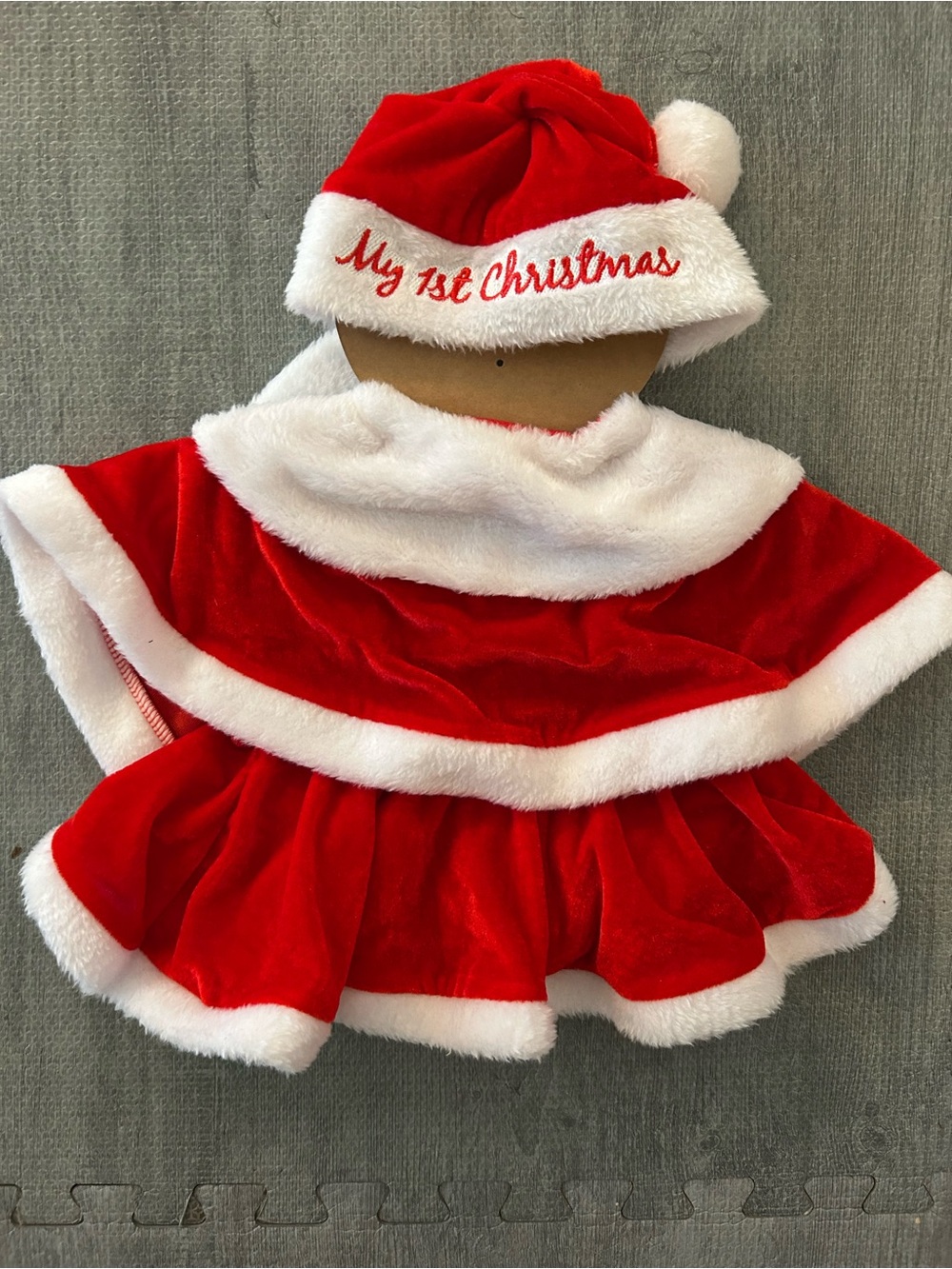 Baby 'My 1st Christmas' Red Santa Dress & Hat Set. New with tags.